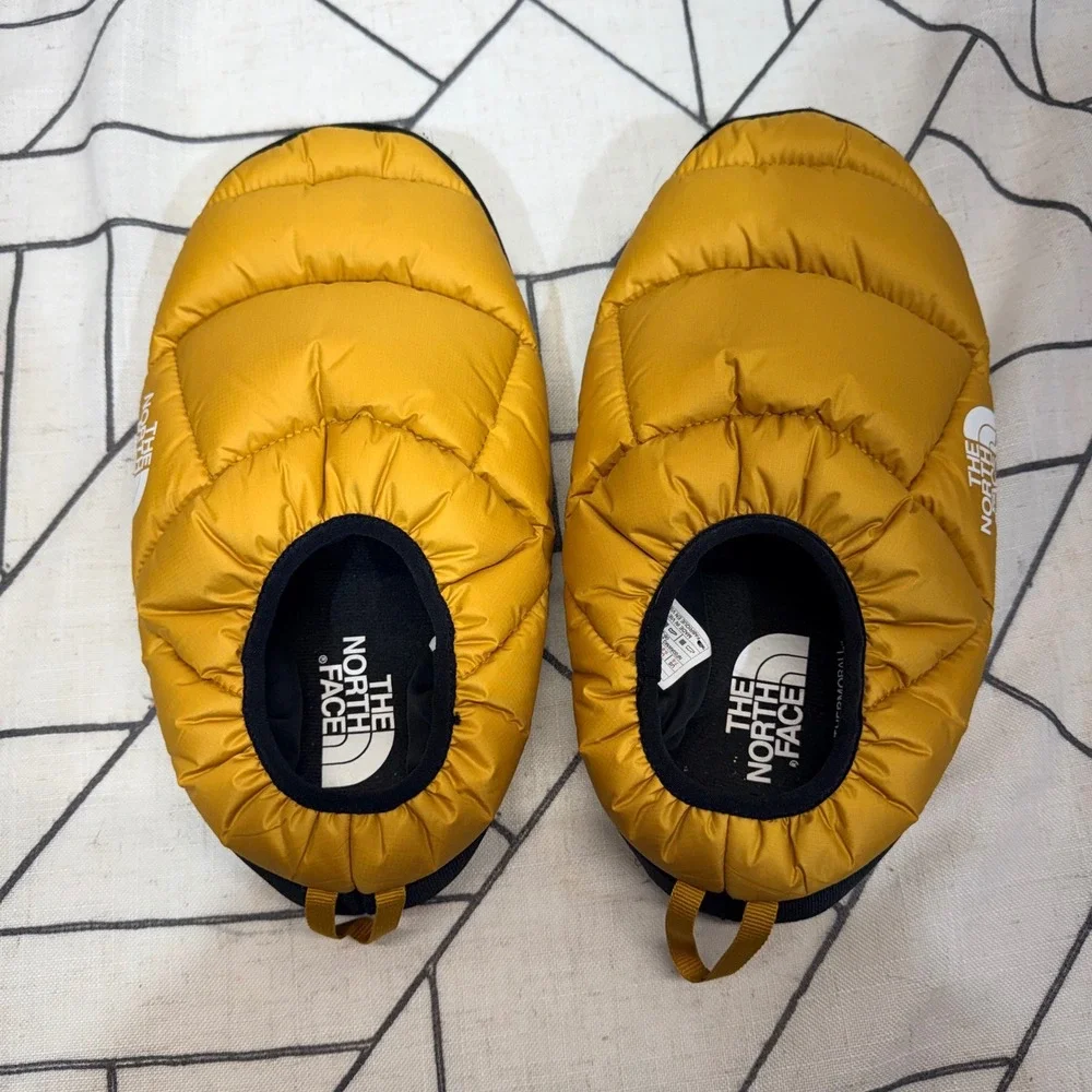 The‎ North Face ThermoBall Traction Mule V Yellow Puffer Slippers Mens M 7-9
